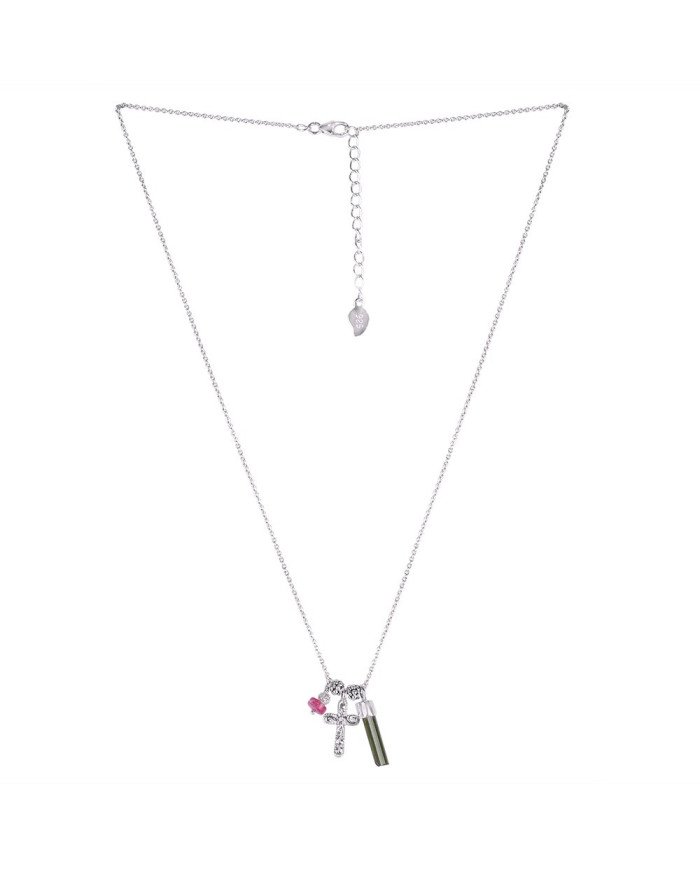 Natural Tourmaline Pencil With Cross 