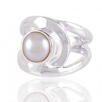 Fresh Water Pearl 925 Sterling Silver Ring