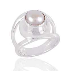 Fresh Water Pearl 925 Sterling Silver Ring