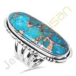 King's man turquoise sterling silver ring 