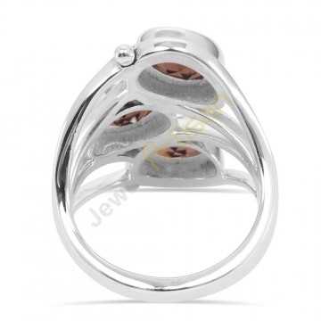 Smoky Quartz Gemstone 925 Sterling Silver Ring