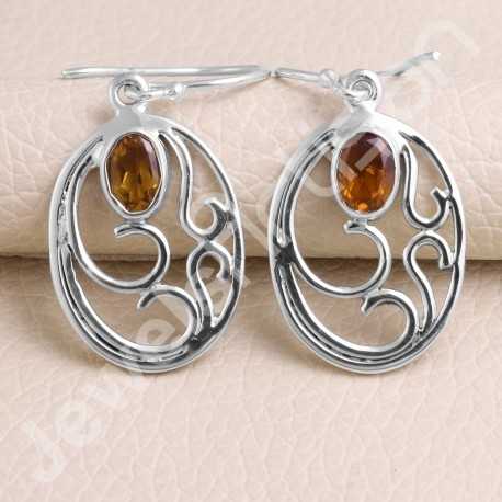 Natural Citrine Earring 925 Sterling Silver Earring Dangle Drop Earring Citrine Oval Gemstone 5x7mm Handmade Designer Earring