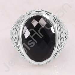 925 STERLING SILVER BLACK ONYX RING SIZE 12 US 