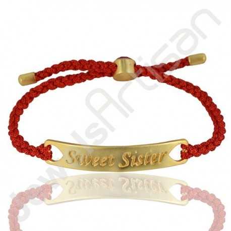Red Quartz Bracelet Lace Bracelet Brass Metal Bracelet 8x8mm Round Red Quartz Fashionable Bracelet for Sister