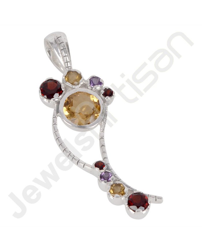 Citrine pendant garnet pendant amethyst 