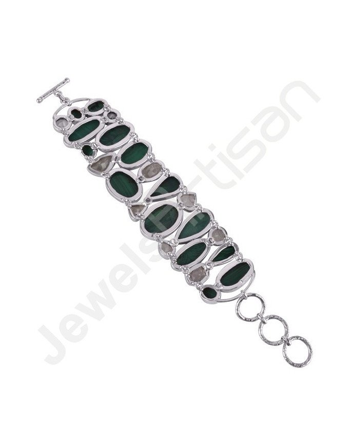 Green Amethyst Bracelet Malachite 