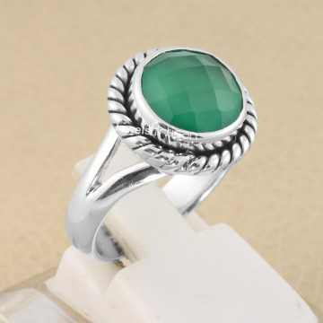 Details about   14k Gold Plated 925 Sterling Silver Green Onyx Gemstone CZ Ring Jewelry 