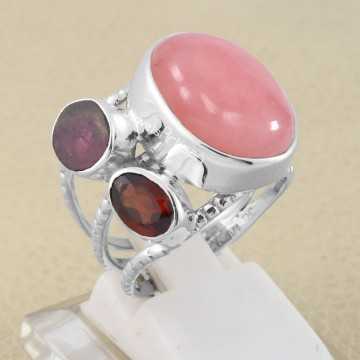 Natural Pink Opal Ring...